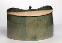 Brottopf halbrund, Maße (lxbxh): 34x17x21,5 cm